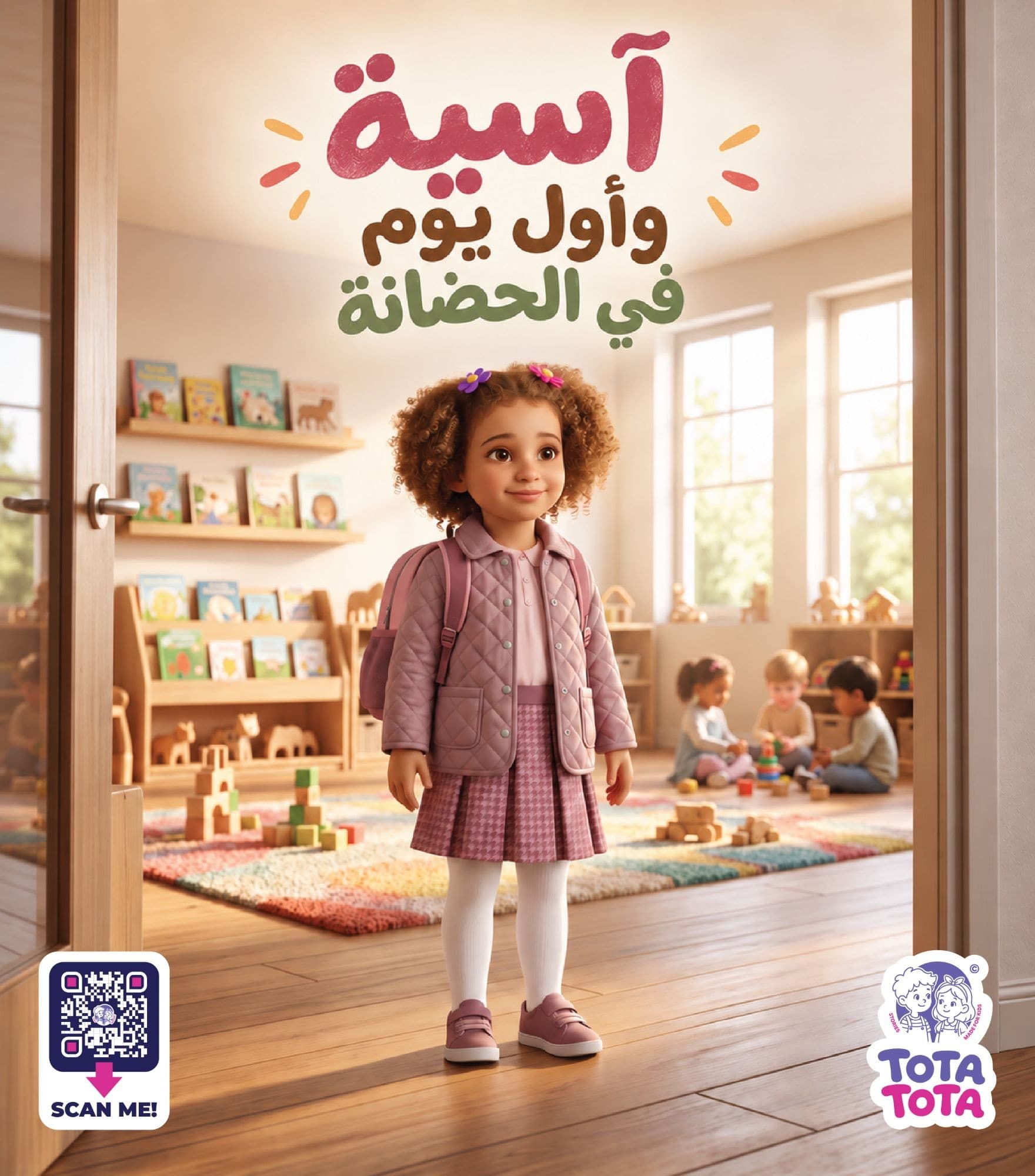 آسية في أول يوم حضانة